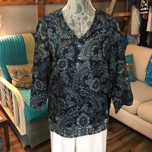 Talbots v neck blouse